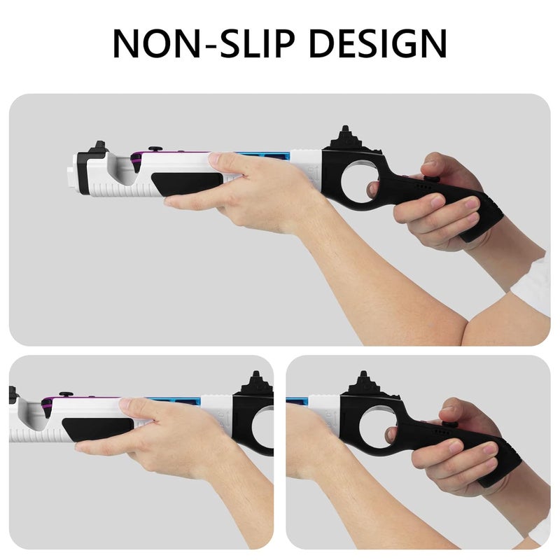 Geekria Game Gun Compatible with Nintendo Switch/OLED Joy-Cons Grip, Pixel Gun 3D for Nintendo Switch, Splatoon, Resident Evil, Juarez, Hunting Simulator Type Shooting Gaming Accessories - Image 2